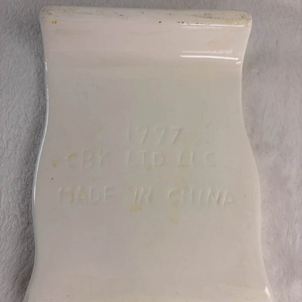 Vintage 1997 CBK LTD Ceramic Watering Can Spoon Rest Country Kitchen Cottagecore